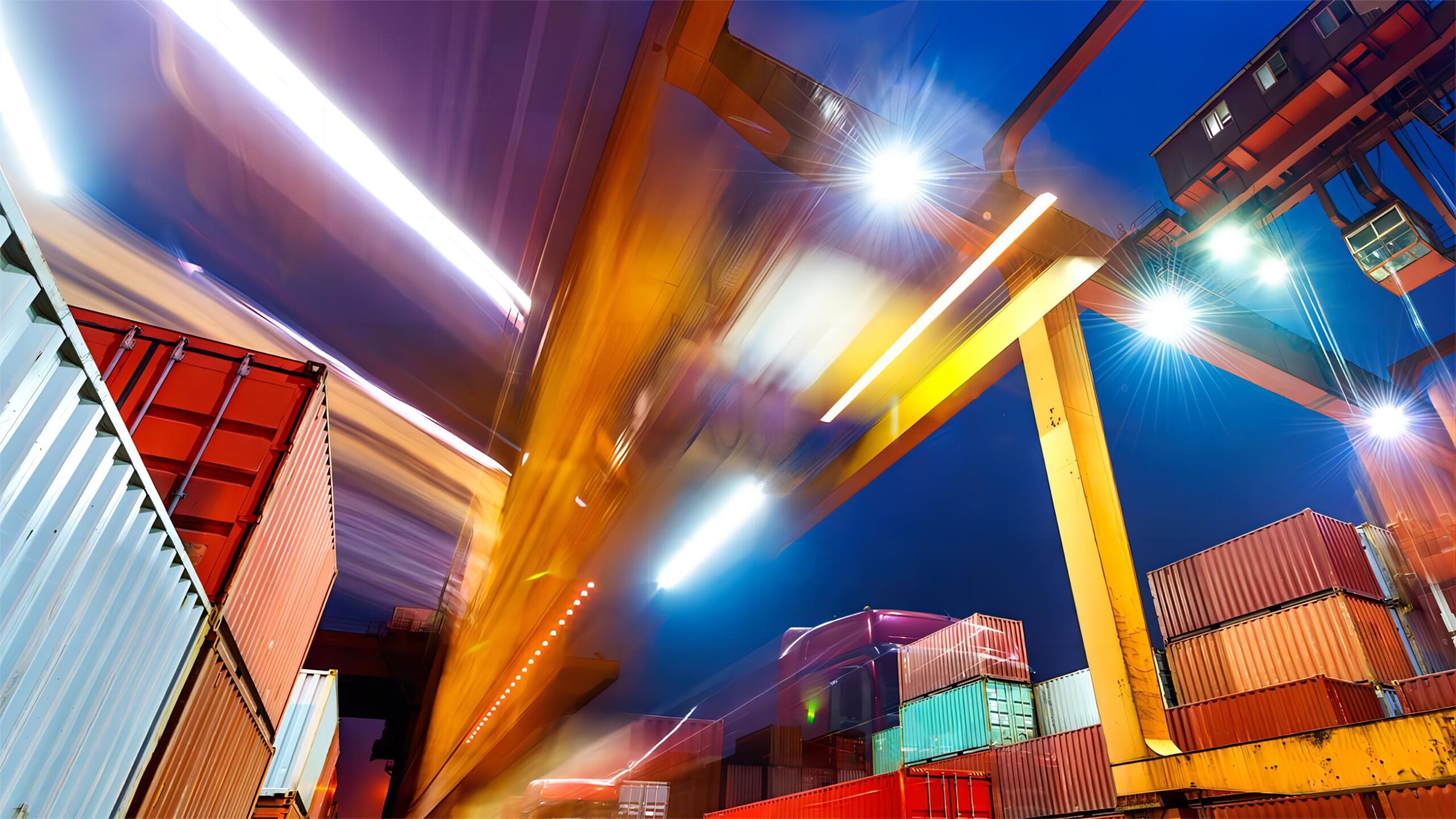 Container ship at a major Chinese port