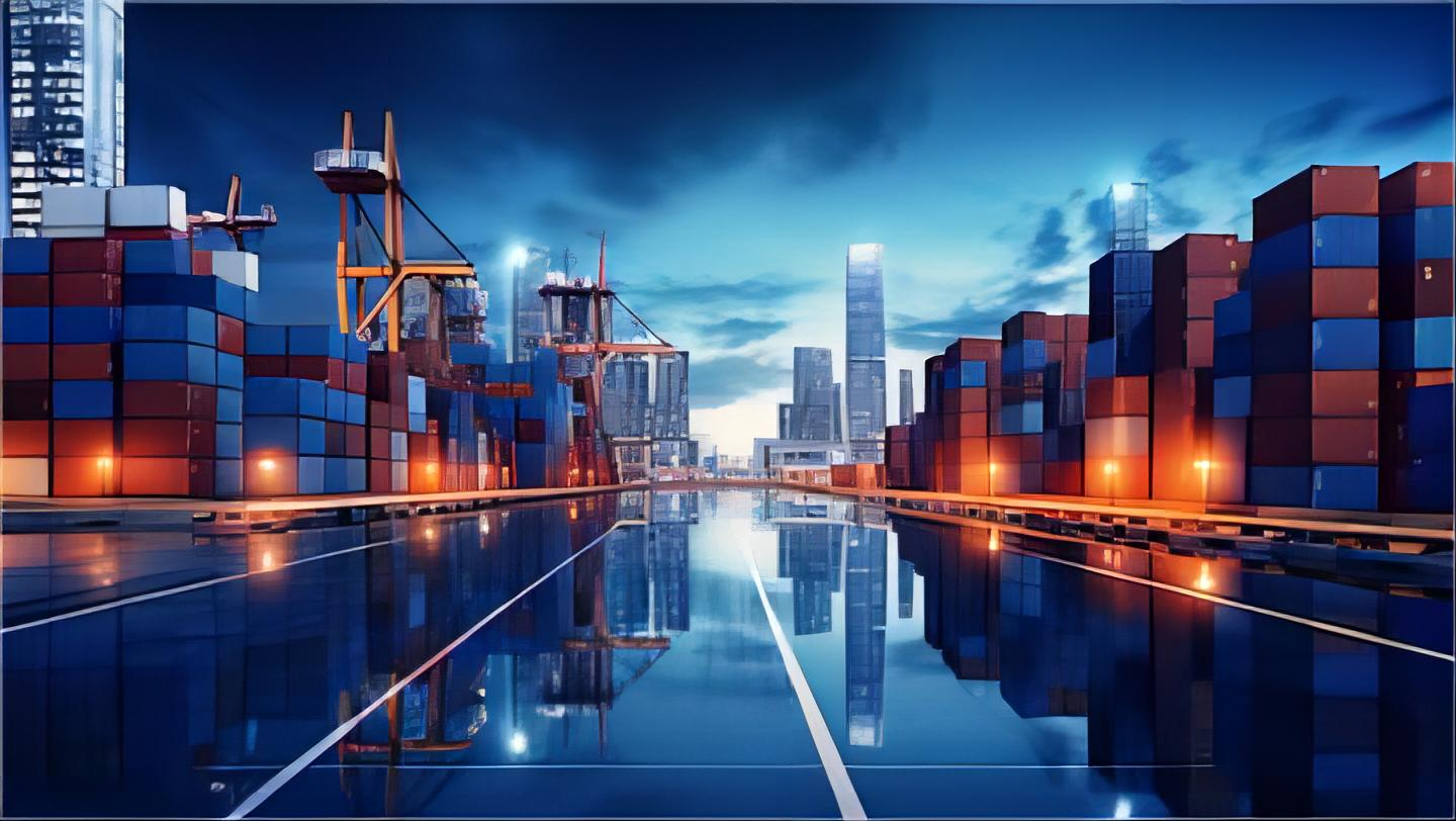 Container ship at sea representing sea freight from China to Italy