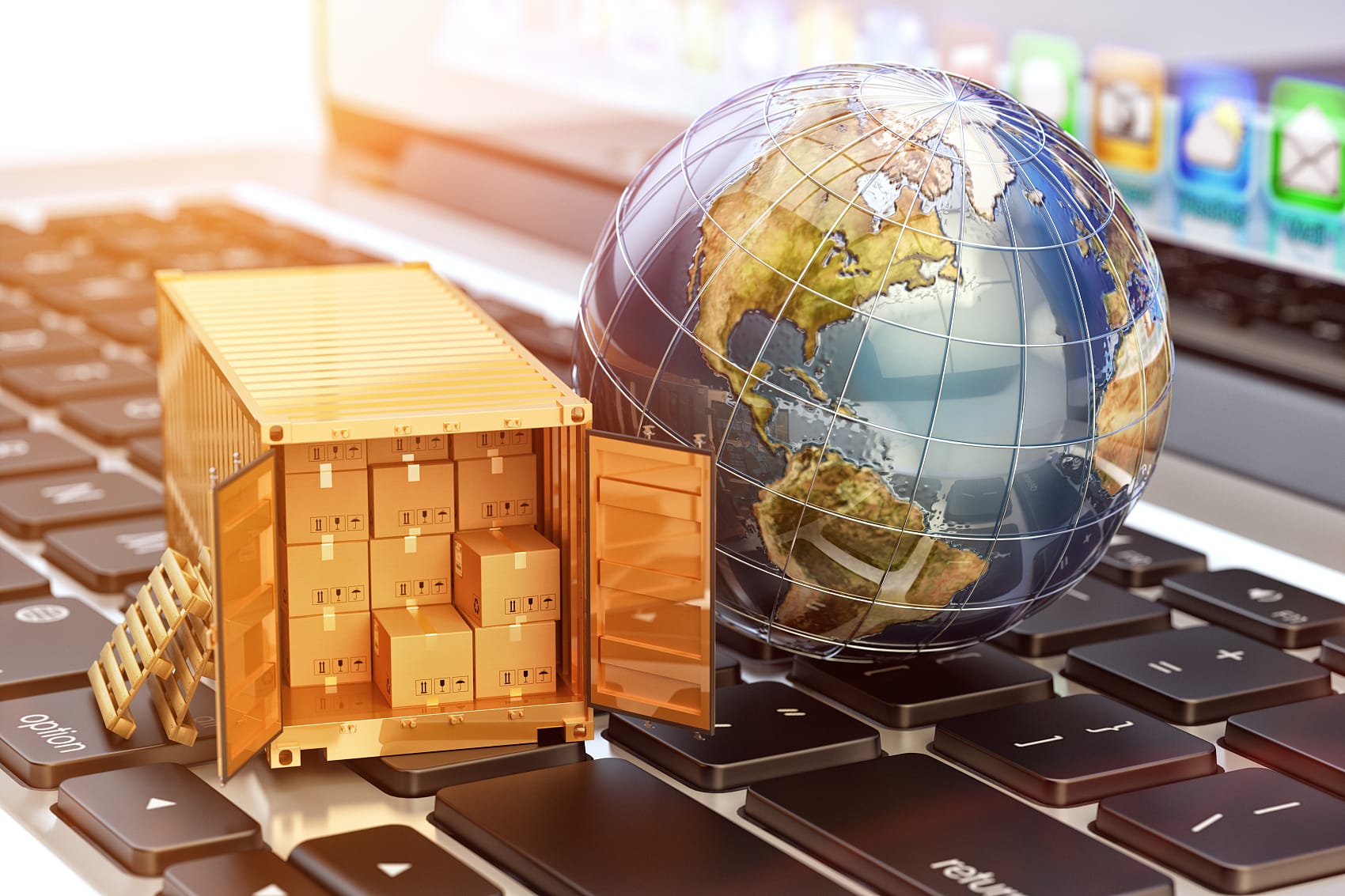 Logistics professional coordinating a shipment