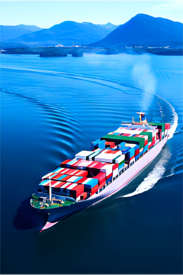 Global shipping routes from China to North America and Europe