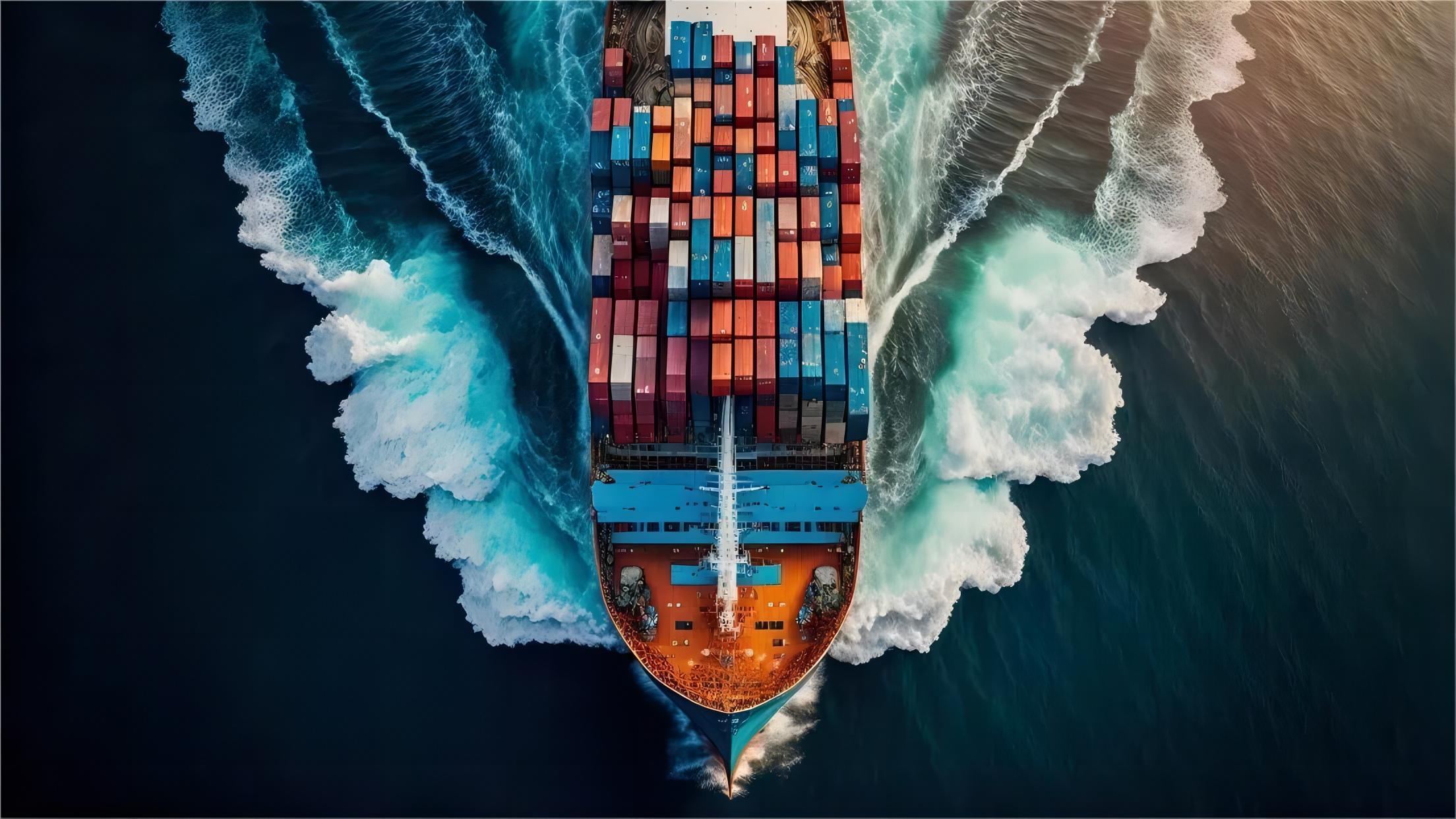 Modern cargo ship and airplane representing fast delivery from China