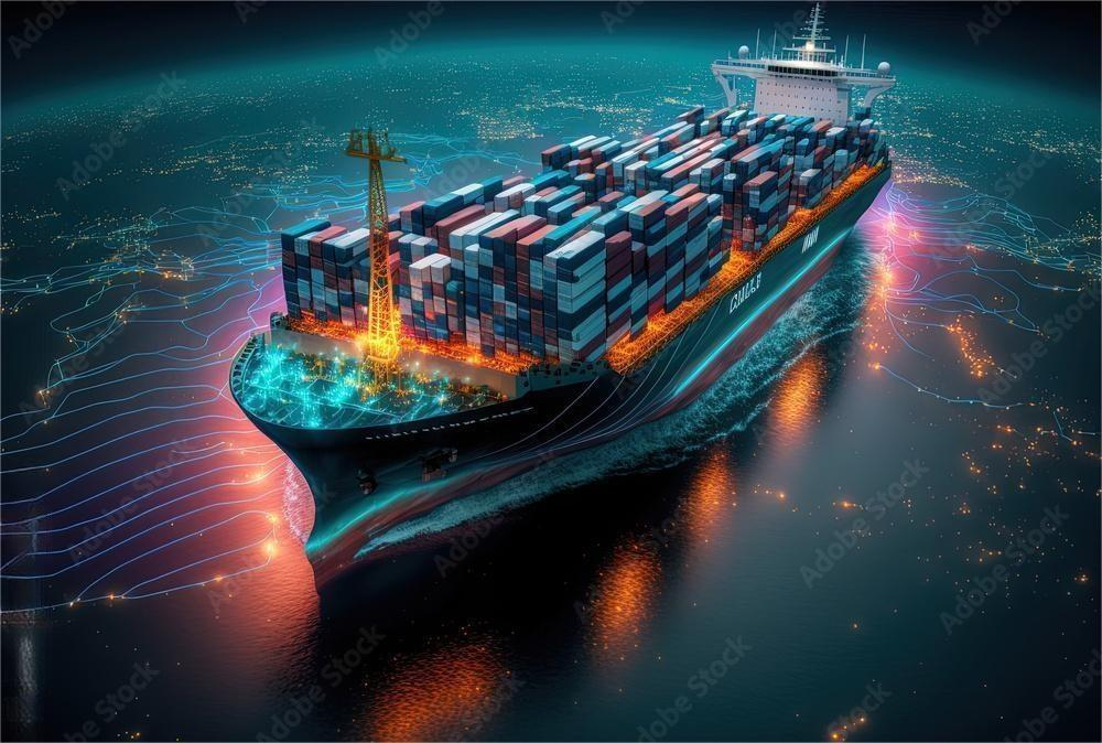 Global logistics network connecting China and the USA