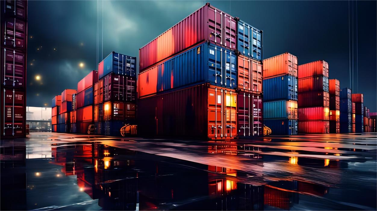 Cargo ship and airplane representing door to door shipping China USA